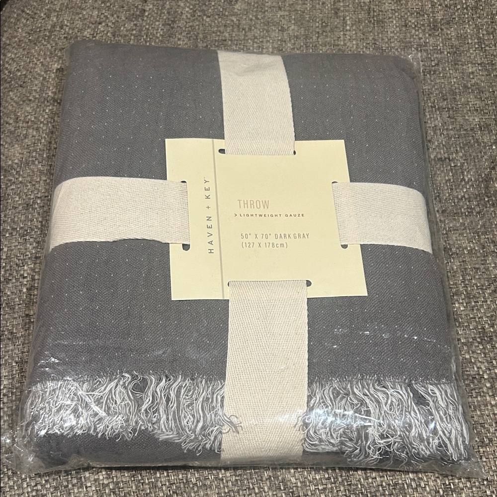 Dark Gray Throw Blanket